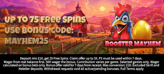 Up to 75 Free Spins