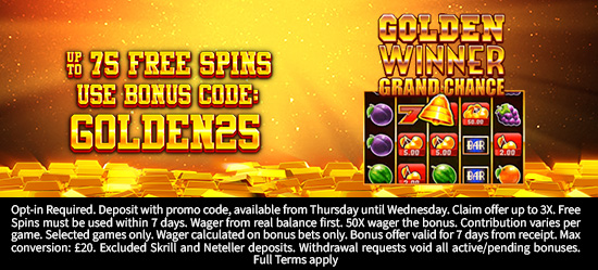 Up to 75 Free Spins