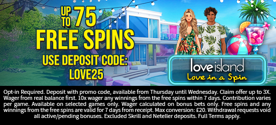 Up to 75 Free Spins